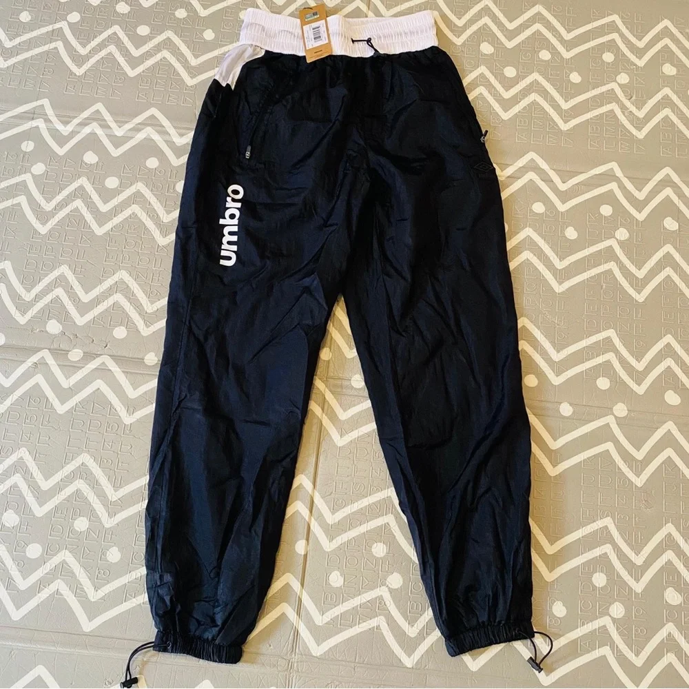 Umbro Kids Navy Joggers with White Accents